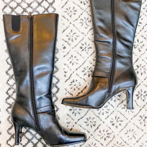 East Fifth Tall black square toe boots - Picture 5 of 9